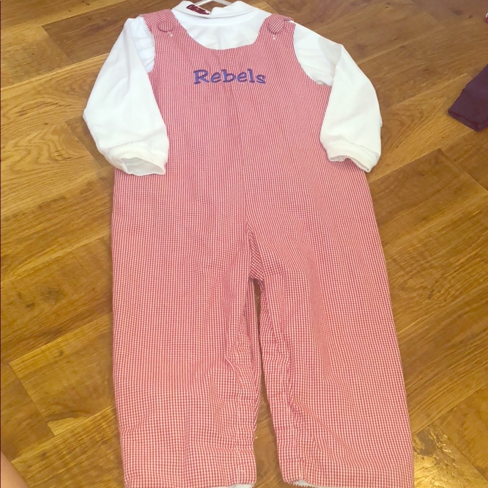 EUC OLE MISS REBELS embroidered Longall Free Shirt